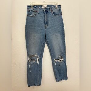 A&F high waisted distressed jeans size 6